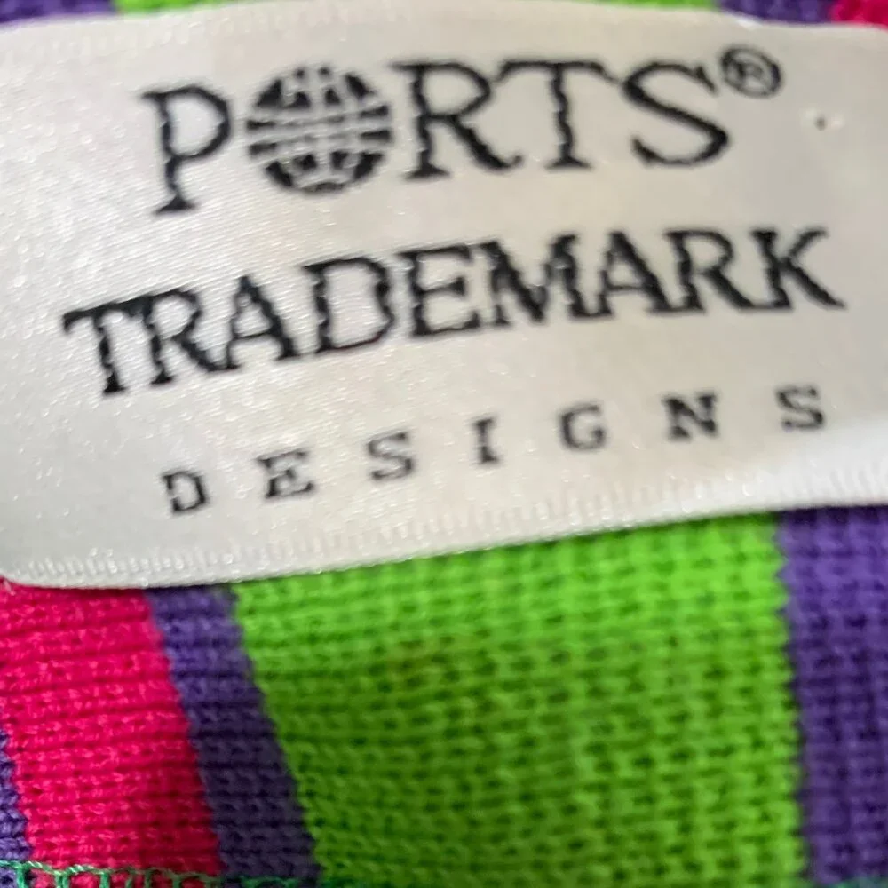 VINTAGE PORTS TRADEMARK DESIGNS WOOL STRIPE JACKETS SIZE M - Picture 14 of 14